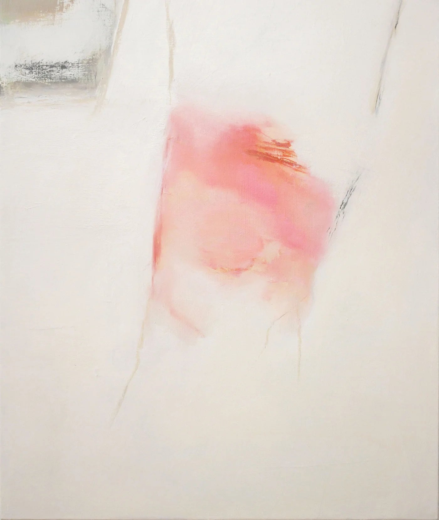 Pink Contemporary Abstract Oil Painting - Anne Vandycke, 'Sweetness' Oil on linen on Tri-Mar Aluminium Stretchers, 24x20 inches