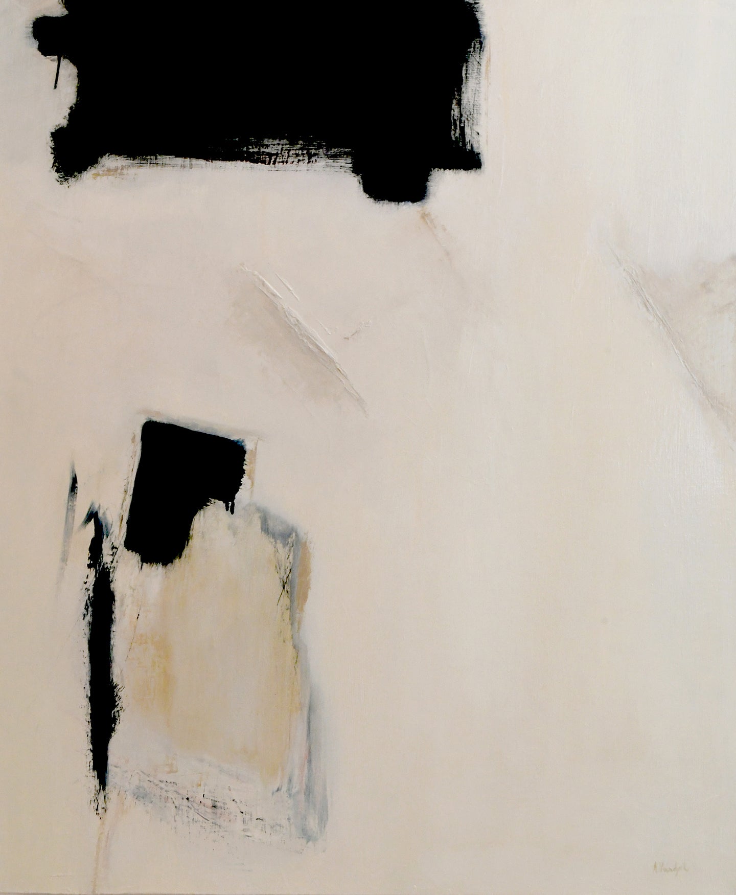 Contemporary Abstract Oil Painting - Anne Vandycke, 'Confident' Oil on canvas, 36x30 inches
