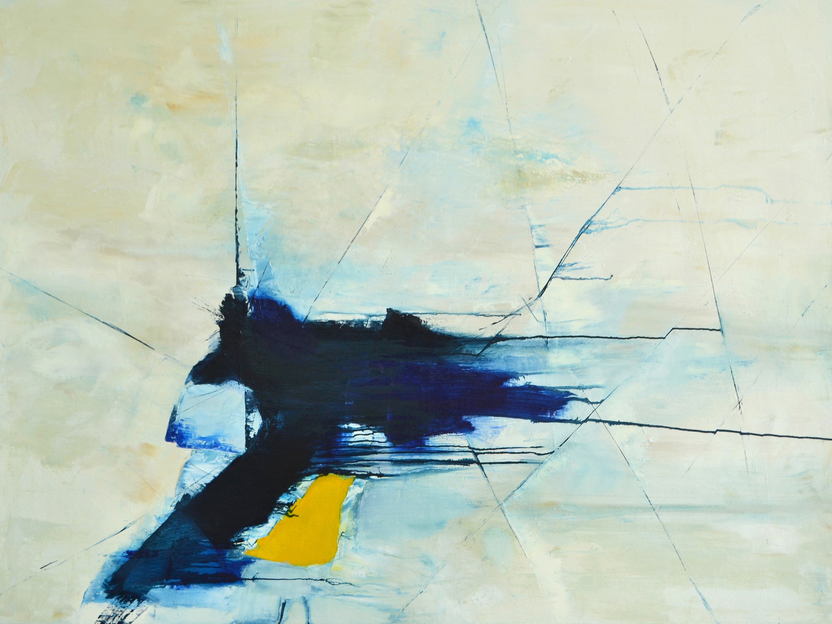 Art by new york painter, Anne Vandycke. Abstract Oil Painting - 'Untitled'Oil on canvas on Tri-Mar Aluminium Stretchers, 36x48 inches