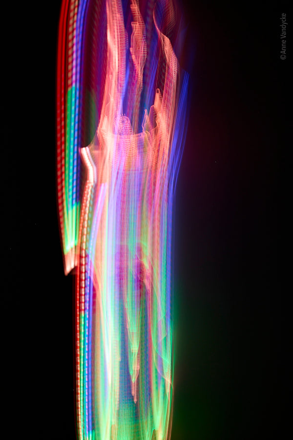 Colorful light on a black background