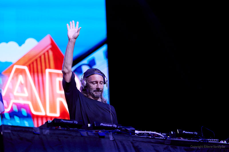 Bob Sinclar playing at Bastille Day festival in Central Park. Photo by event photographer, Anne Vandycke.