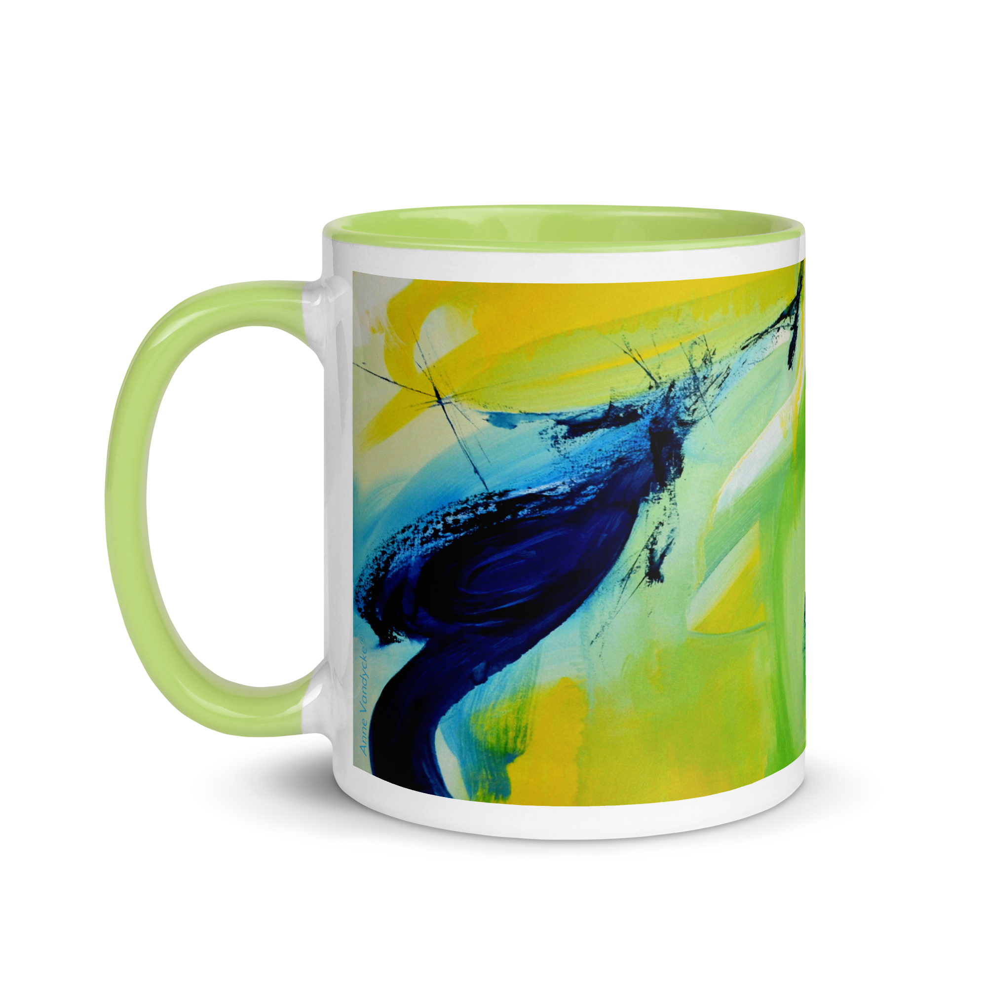 ‘Energetic Rhythm 5’ Art Mug by Anne Vandycke