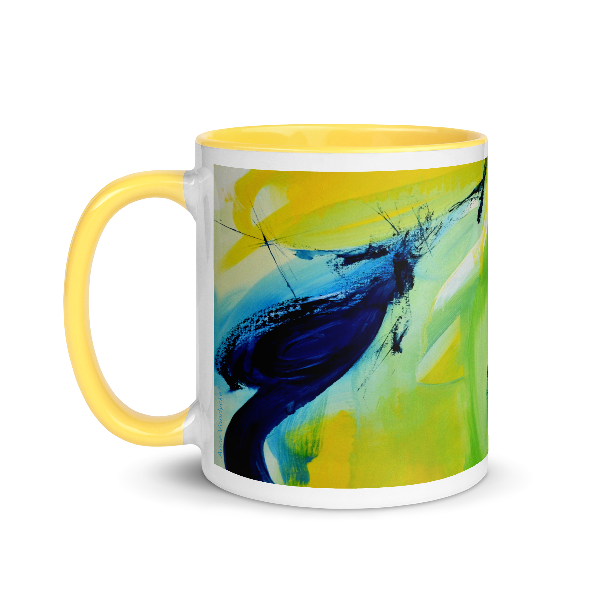 ‘Energetic Rhythm 5’ Art Mug by Anne Vandycke