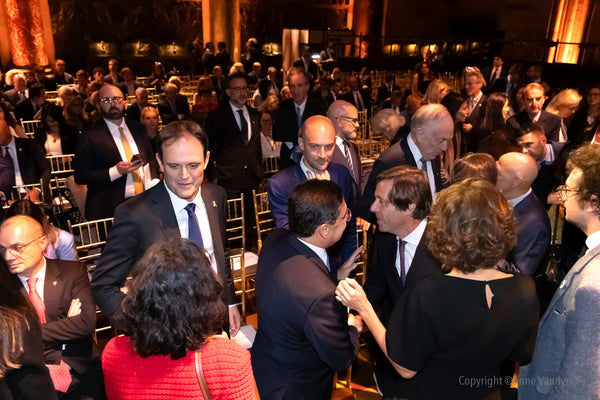 Diplomatic conference at Cipriani NYC on combating antisemitism, with French Ambassador Laurent Billi, Consul General Cédric Fouriscot, Jean-Noël Barrot, and Nicolas de Rivière among international ministers.
NYC event photography by Anne Vandycke.
