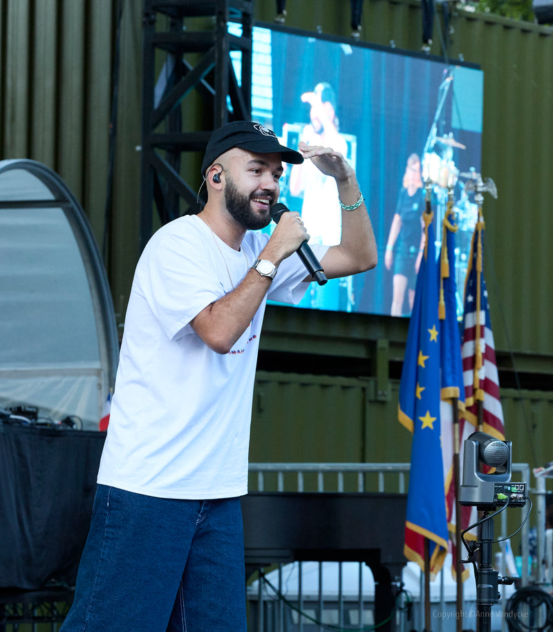 BigFlo & Oli performance in Central Park, NY. Photo by NY photographer, Anne Vandycke.