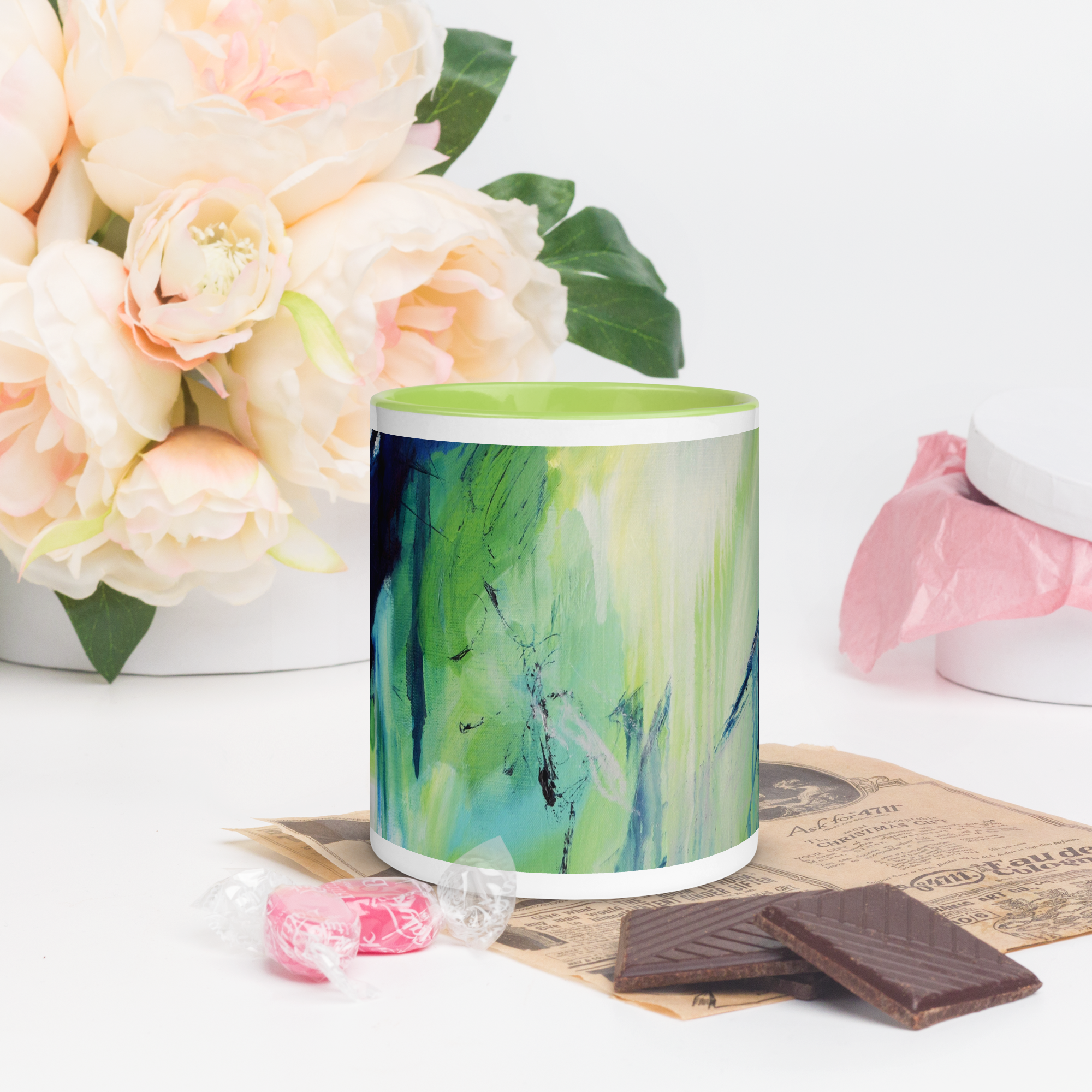 ‘Energetic Rhythm 8’ Art Mug by Anne Vandycke